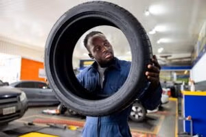 Run flat tires in a garage