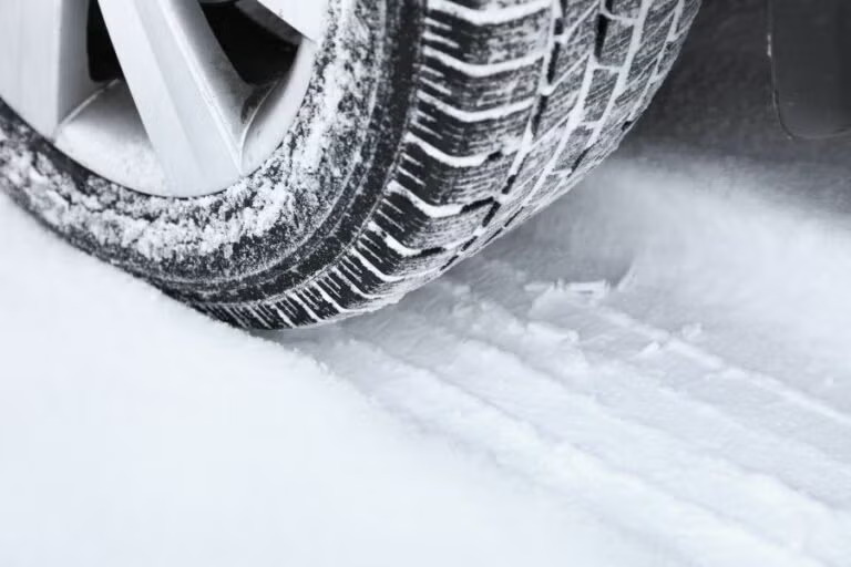 tire in snow